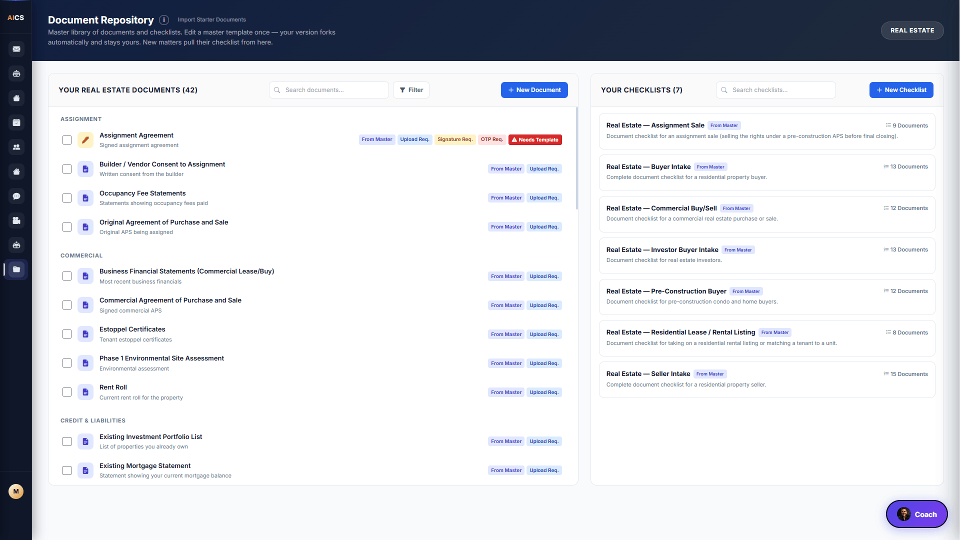 Master document repository