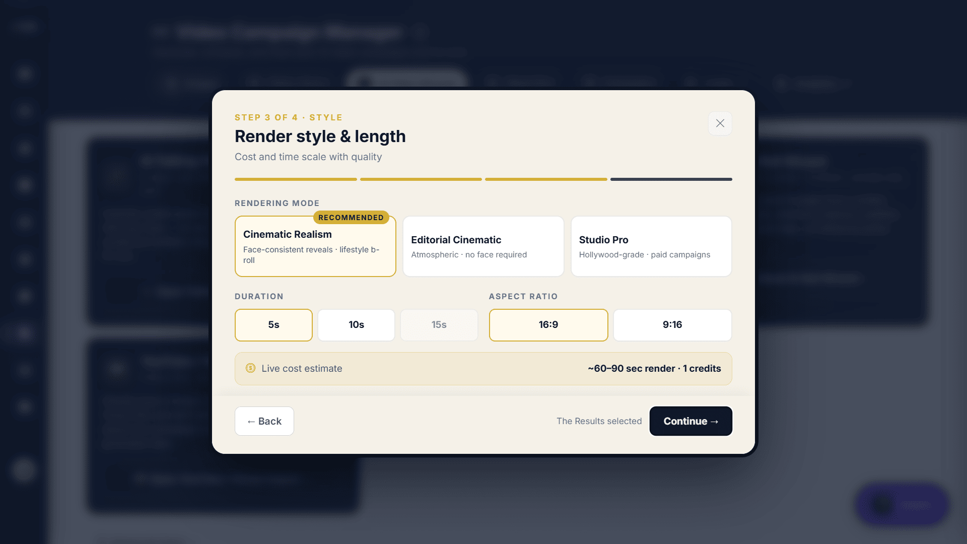 Render style and length