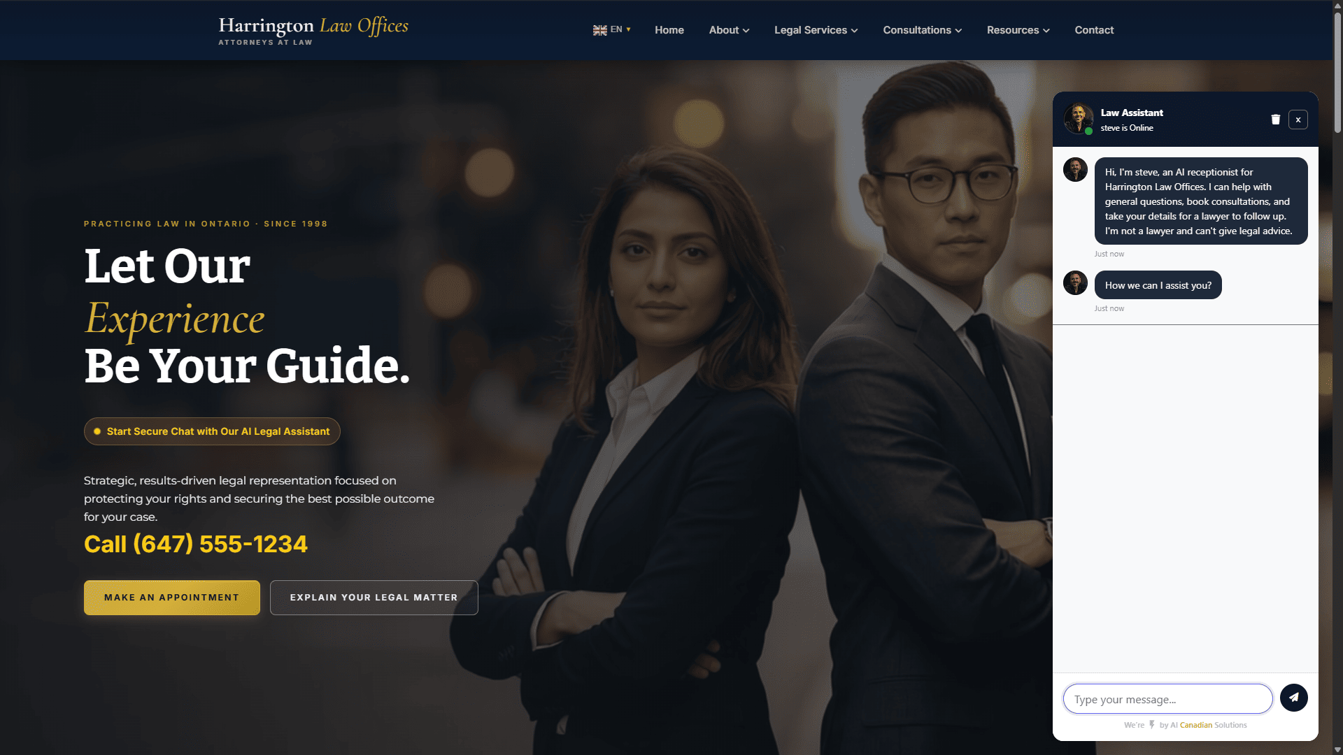 Law firm tenant website